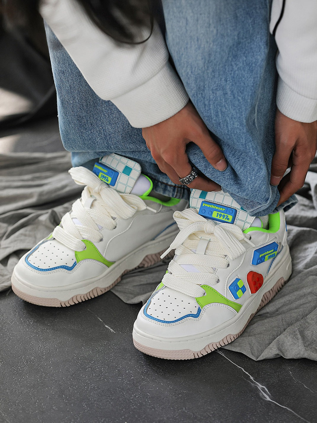 Blocky Chunky Platform Skate Sneakers - Skipkicks