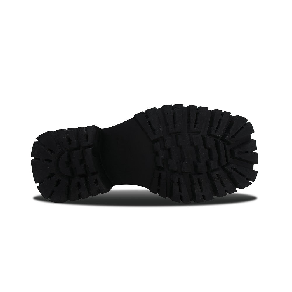 Squared Black Platform Chunky Derby Shoes - Skipkicks