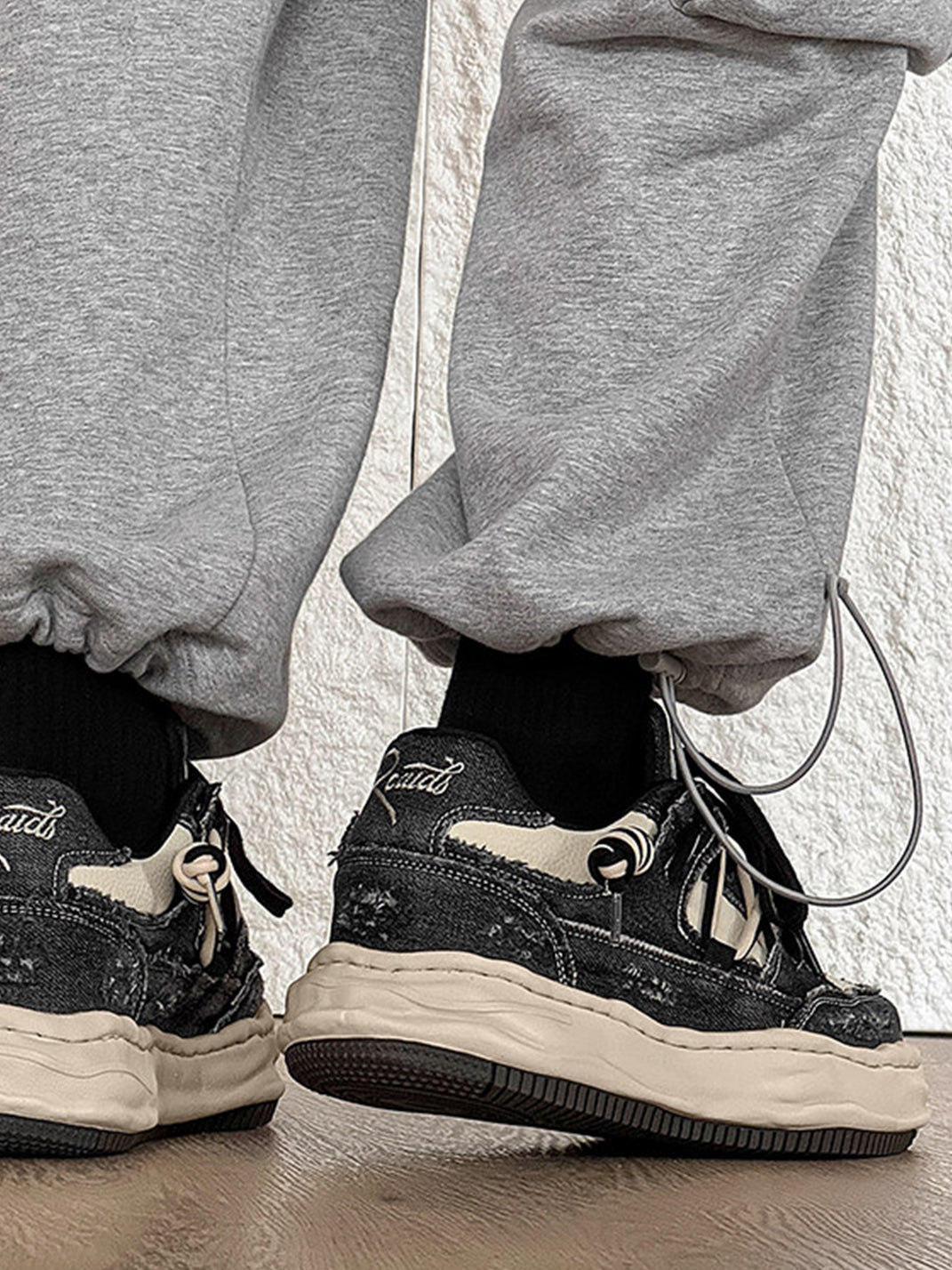 Vintage Wash Denim Sneakers - Skipkicks