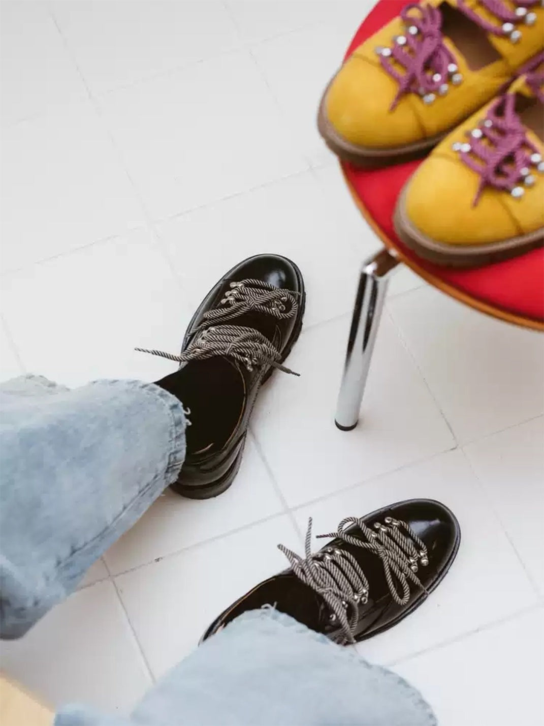 Cutout Leather Workwear Derby Shoes - Skipkicks