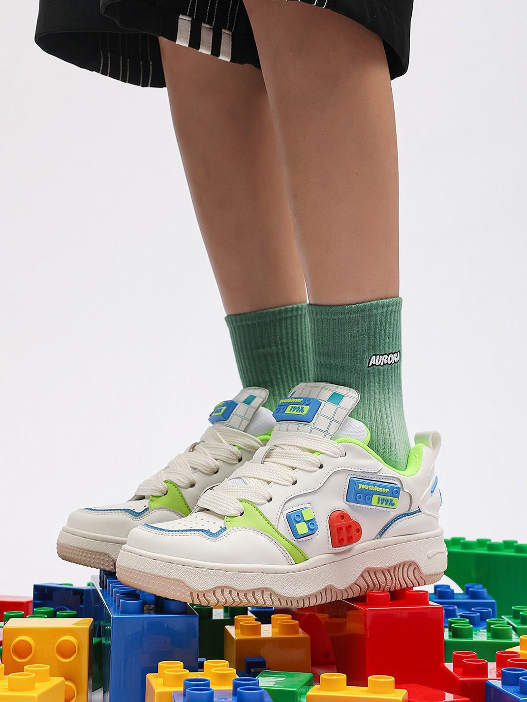 Blocky Chunky Platform Skate Sneakers - Skipkicks
