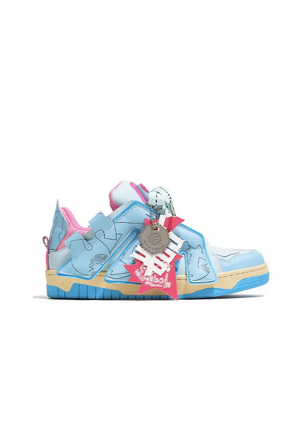 Blue Whirlwind Duotone Skate Sneakers - Skipkicks