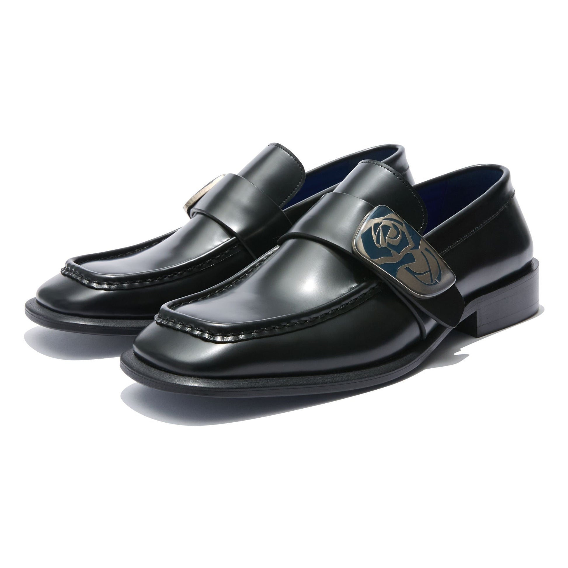 Rose Crest Leather Loafers - Skipkicks