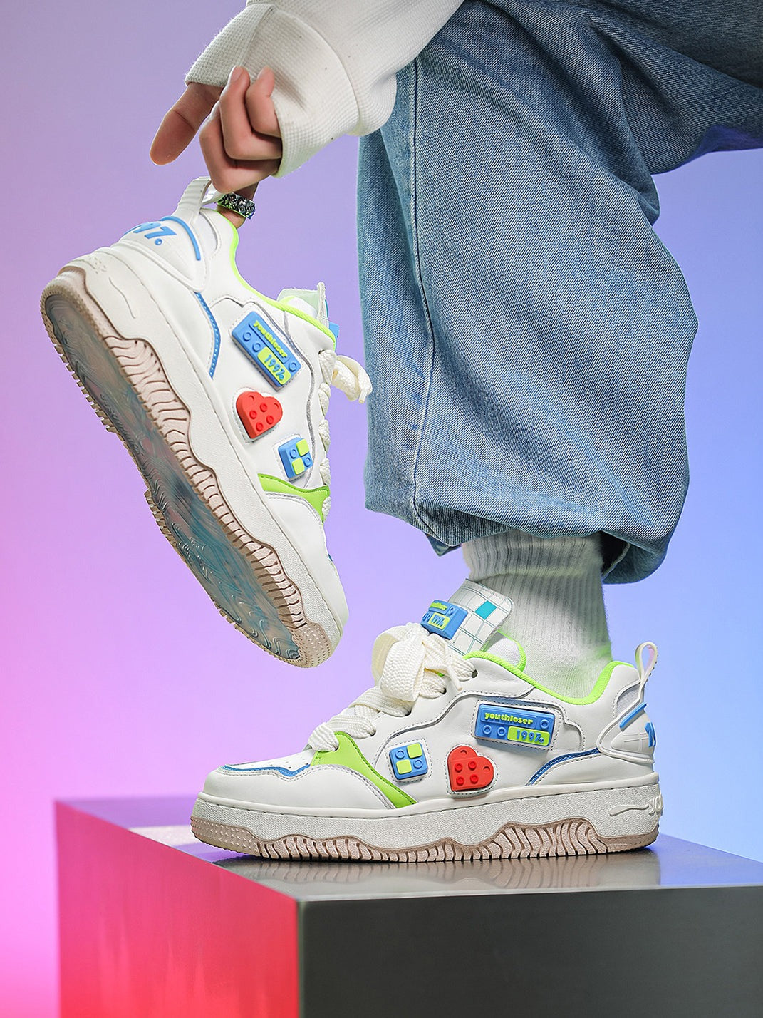Blocky Chunky Platform Skate Sneakers - Skipkicks