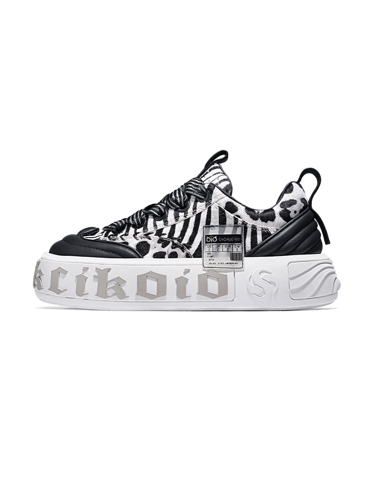 Leopard Animal-World Chunky Skate Sneakers - Skipkicks