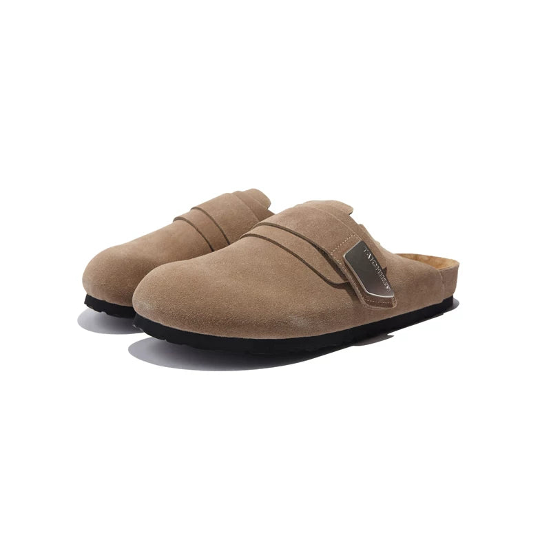 Closed-Toe Leather Mule Sandals - Skipkicks