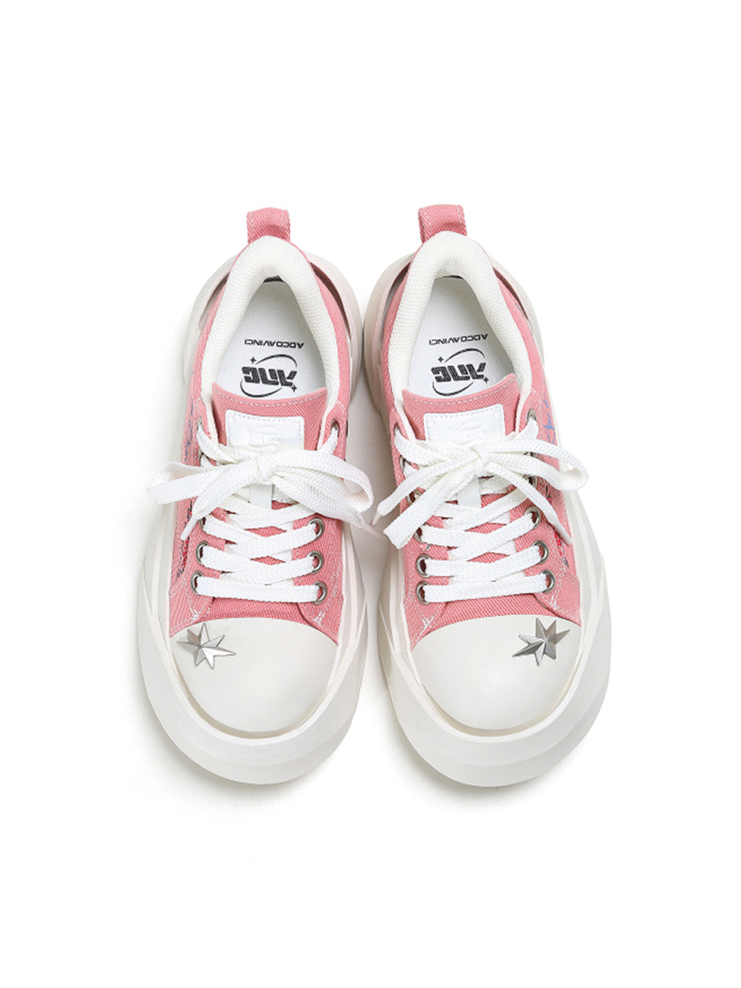 Graffiti Print Canvas Platform Sneakers - Skipkicks