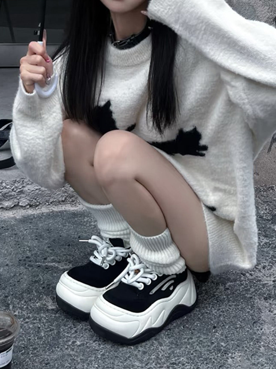 Black WiFi 2.0 Wave Canvas Platform Sneakers - Skipkicks