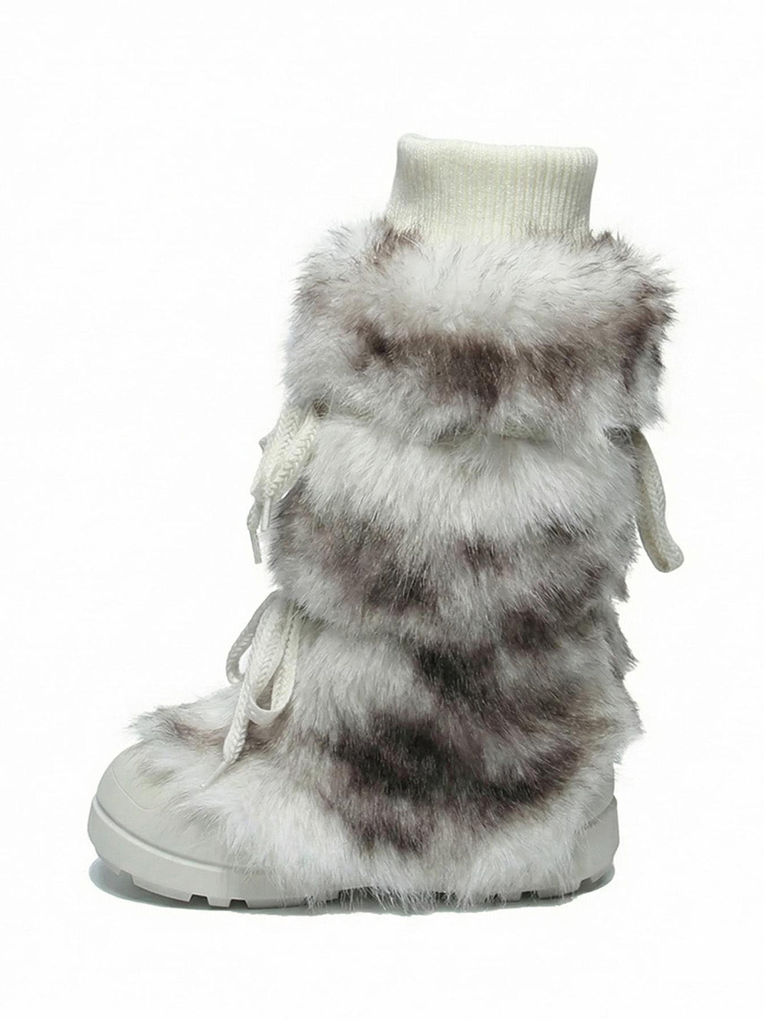 Black Plush-Lined Tall Platform Boots - Skipkicks