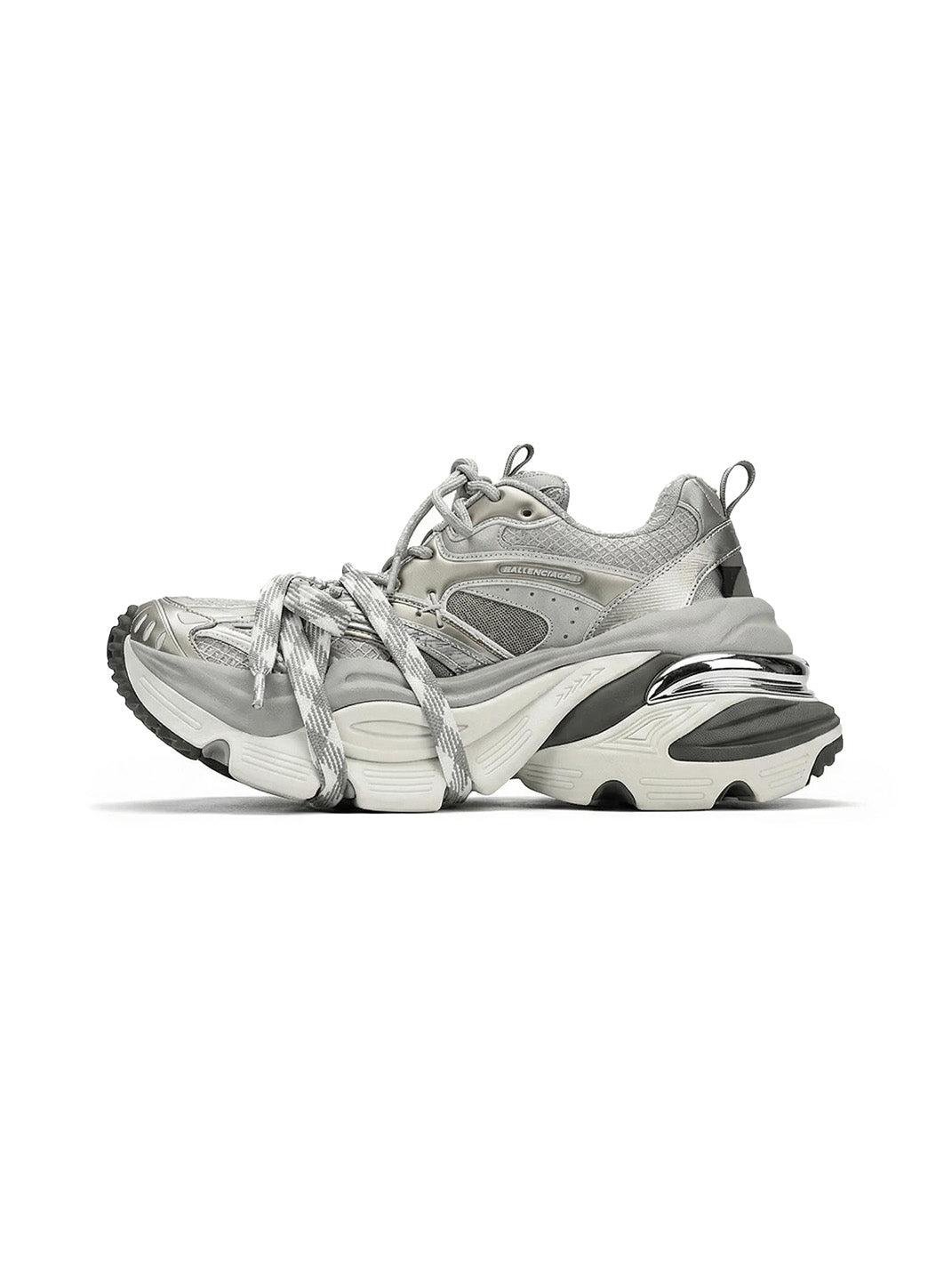 Silver Power Platform Sneakers - Skipkicks