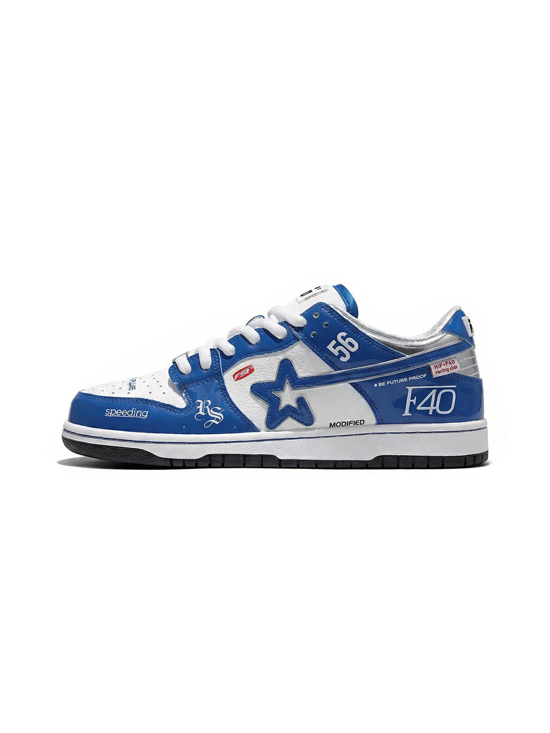 Electric Blue Retro Platform Sneakers - Skipkicks