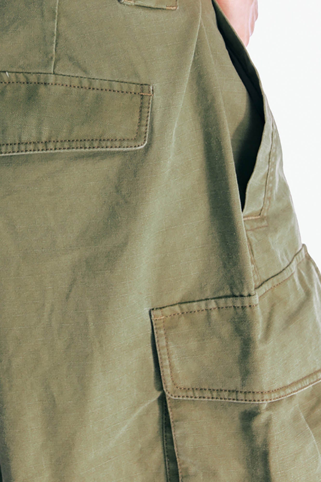 Flared Utility Cargo Bermuda Shorts