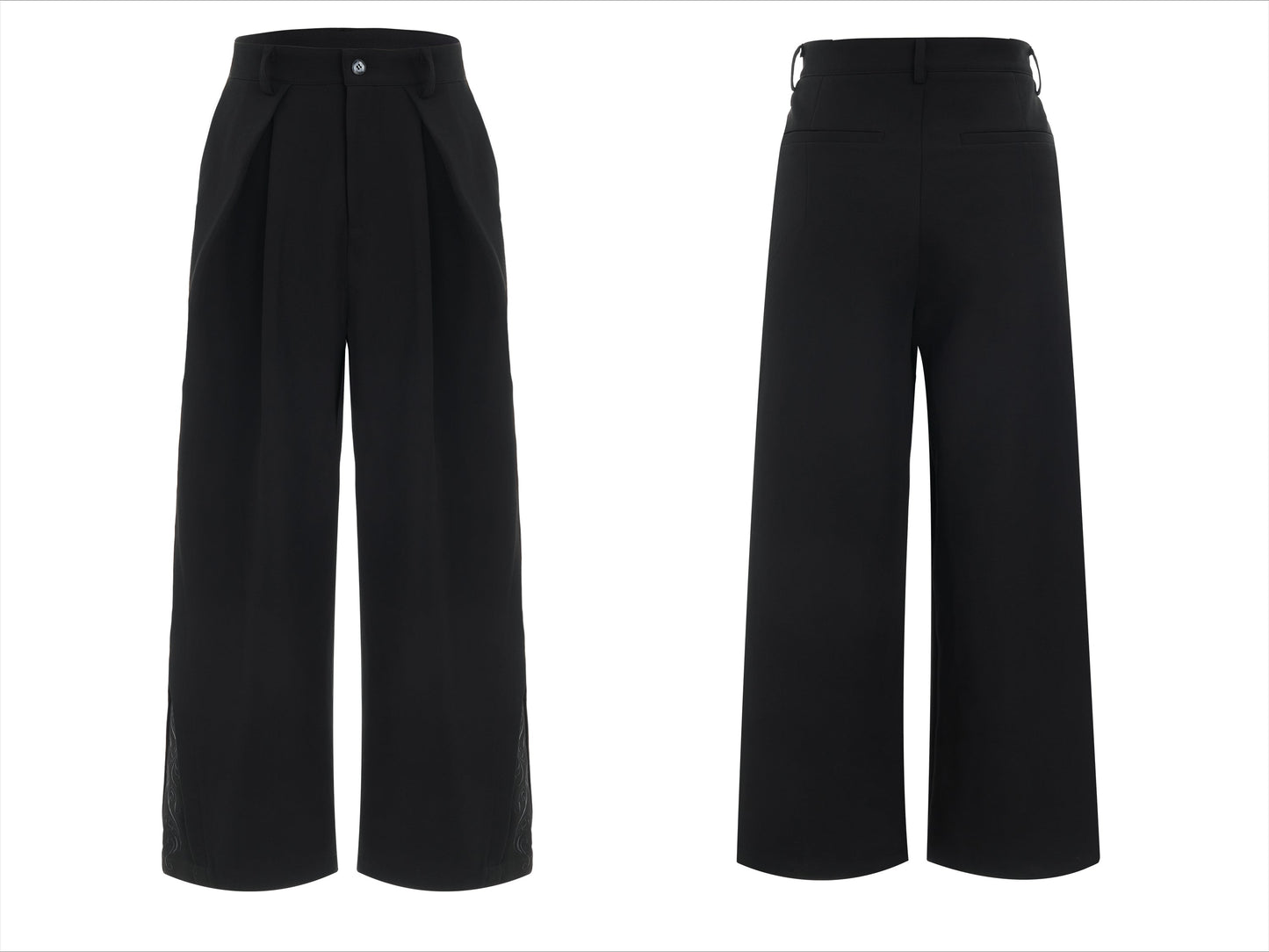 White Wide Leg Loose Cargo Pants