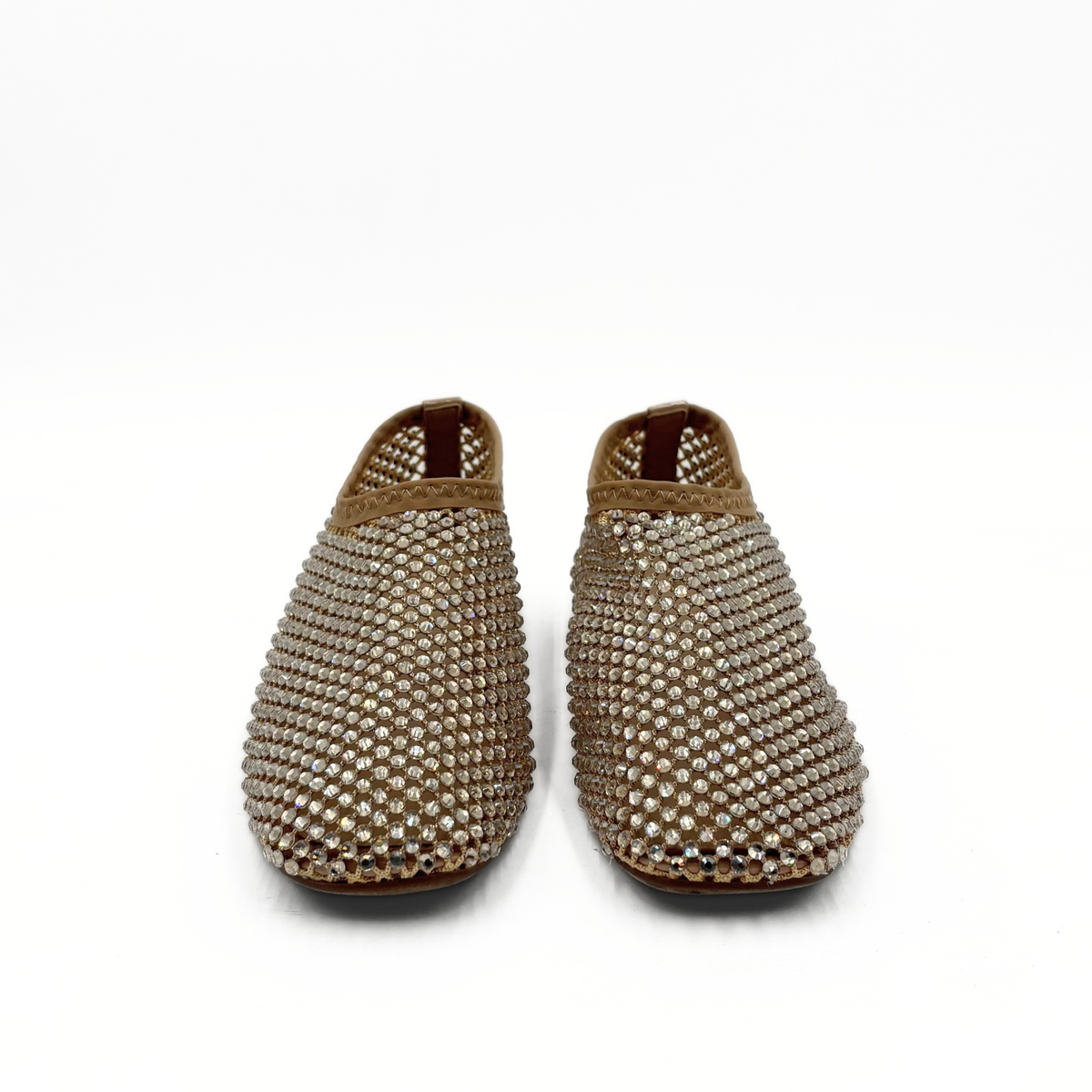 Delilah Rhinestone Mesh Flats