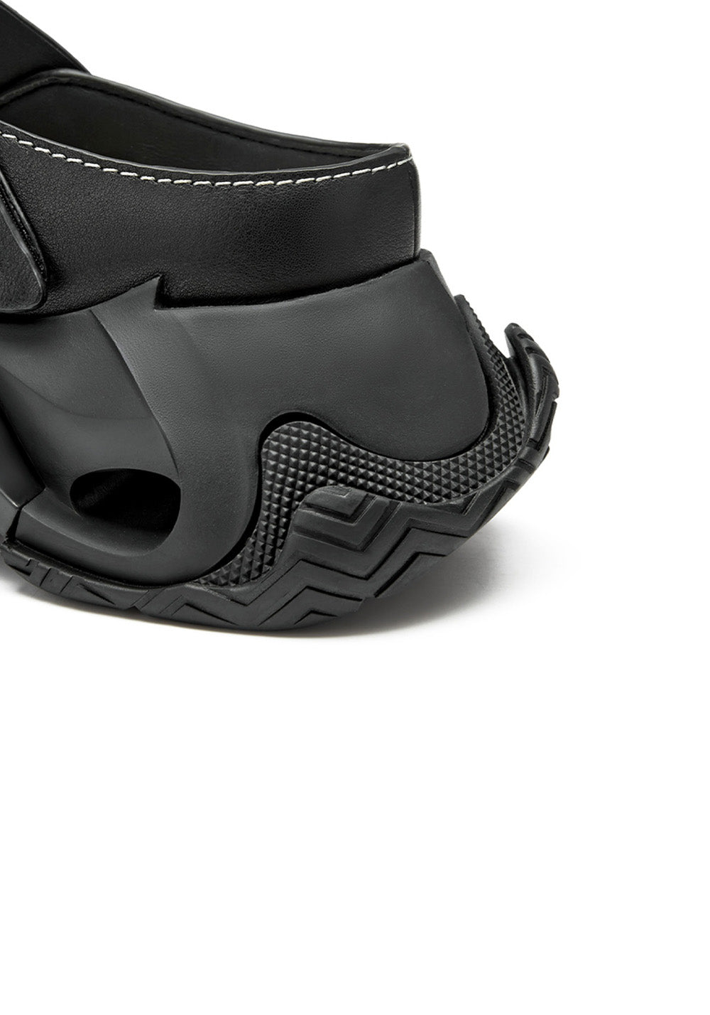Black Platform Closed-Toe Slides - Skipkicks