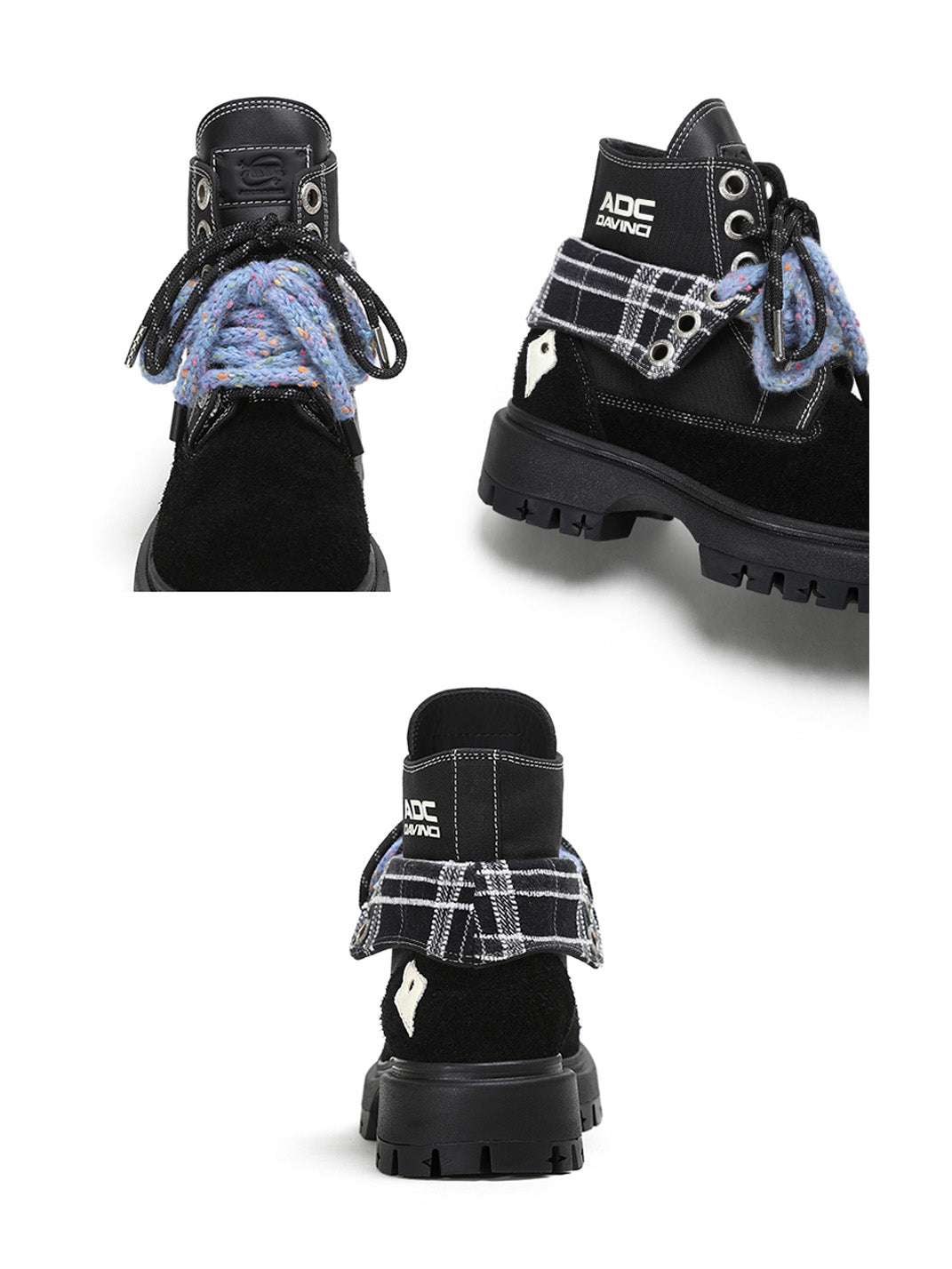 Black Stardust Oversized Boots - Skipkicks