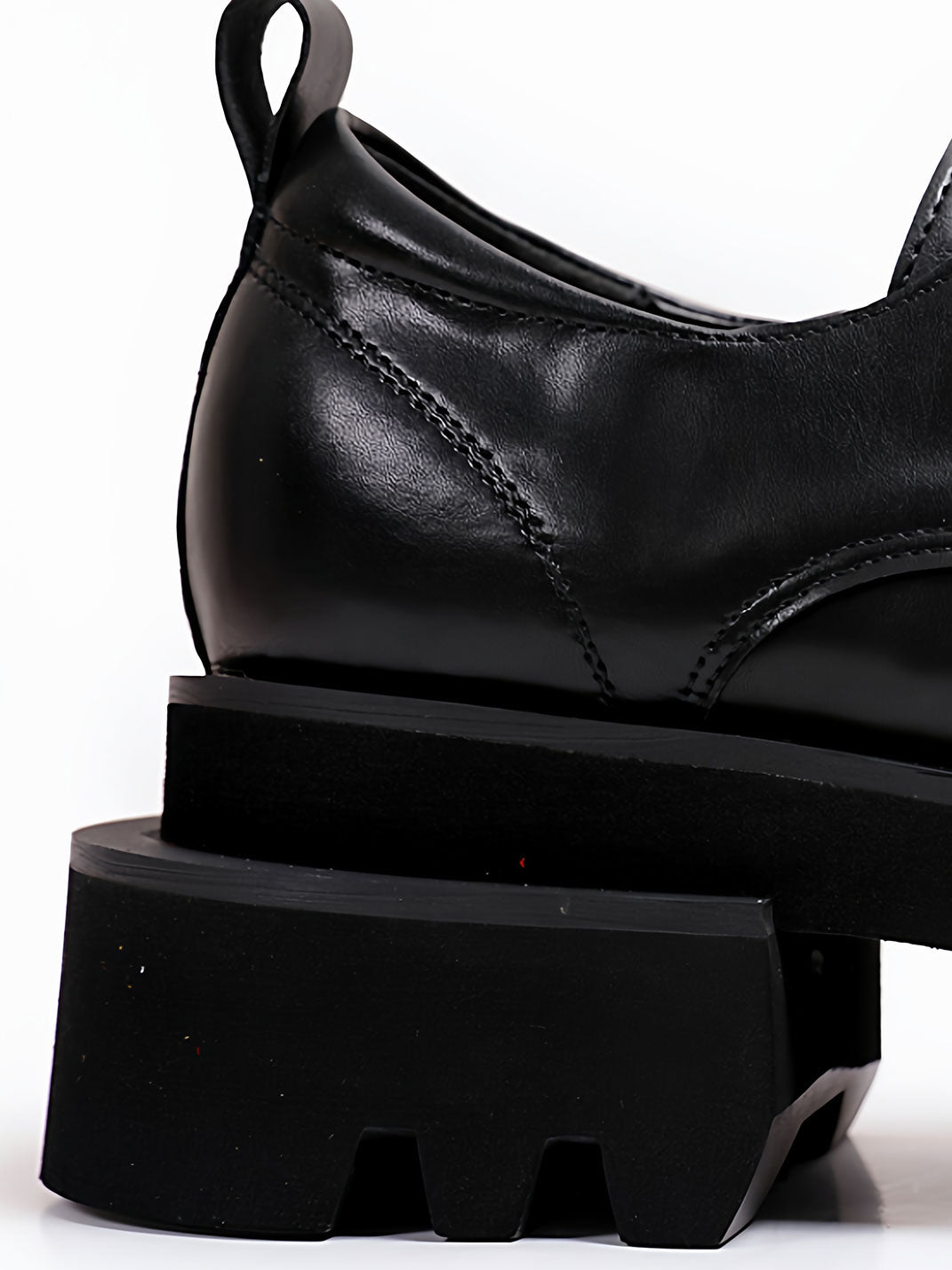 Black Trendy Square-Toe Derby Shoes - Skipkicks