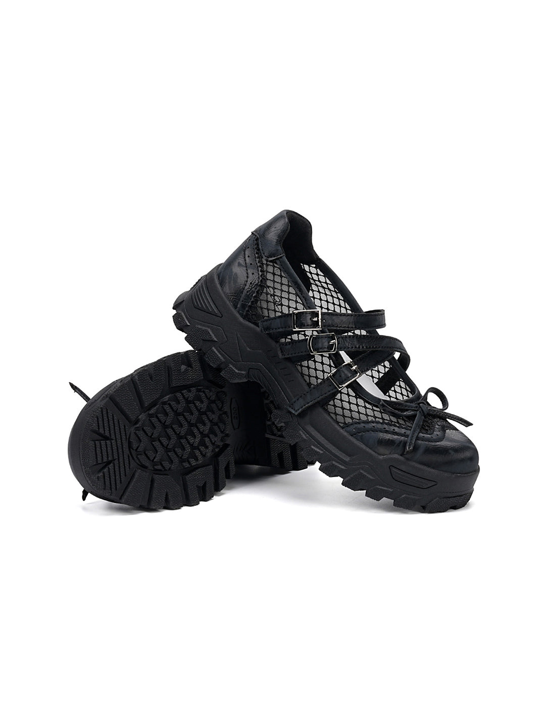 Rhinestone-Embellished Platform Sneakers With Bow Detail - Skipkicks