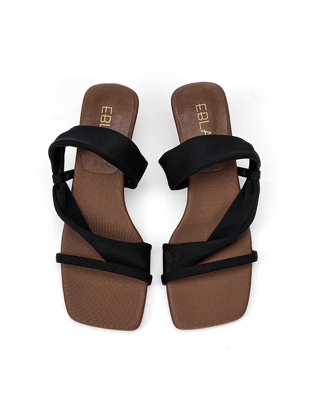 Toe-Loop Asymmetric Strap Sandals With Sculptural Heel - Skipkicks