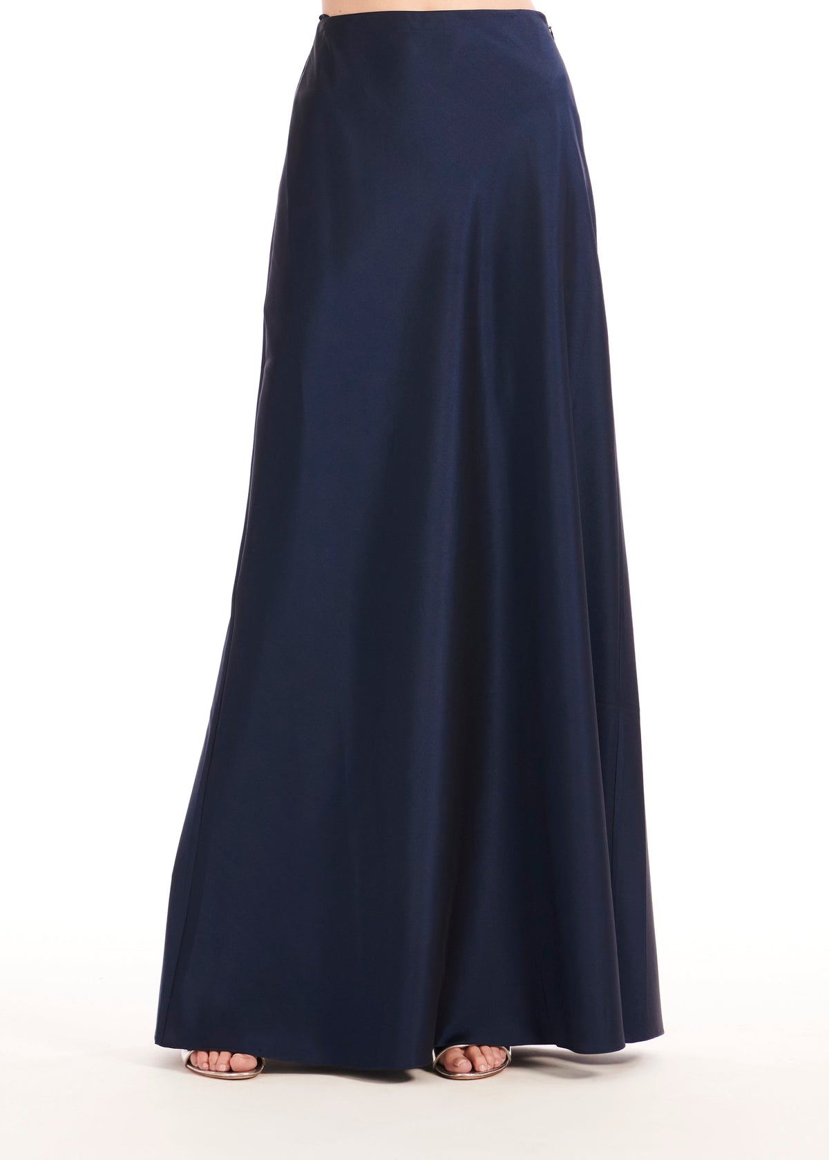 Stretch Sequin 3/4 Sleeve Ballet Neck Top Navy