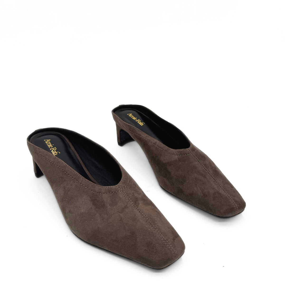 Junie Heeled Suede Mule