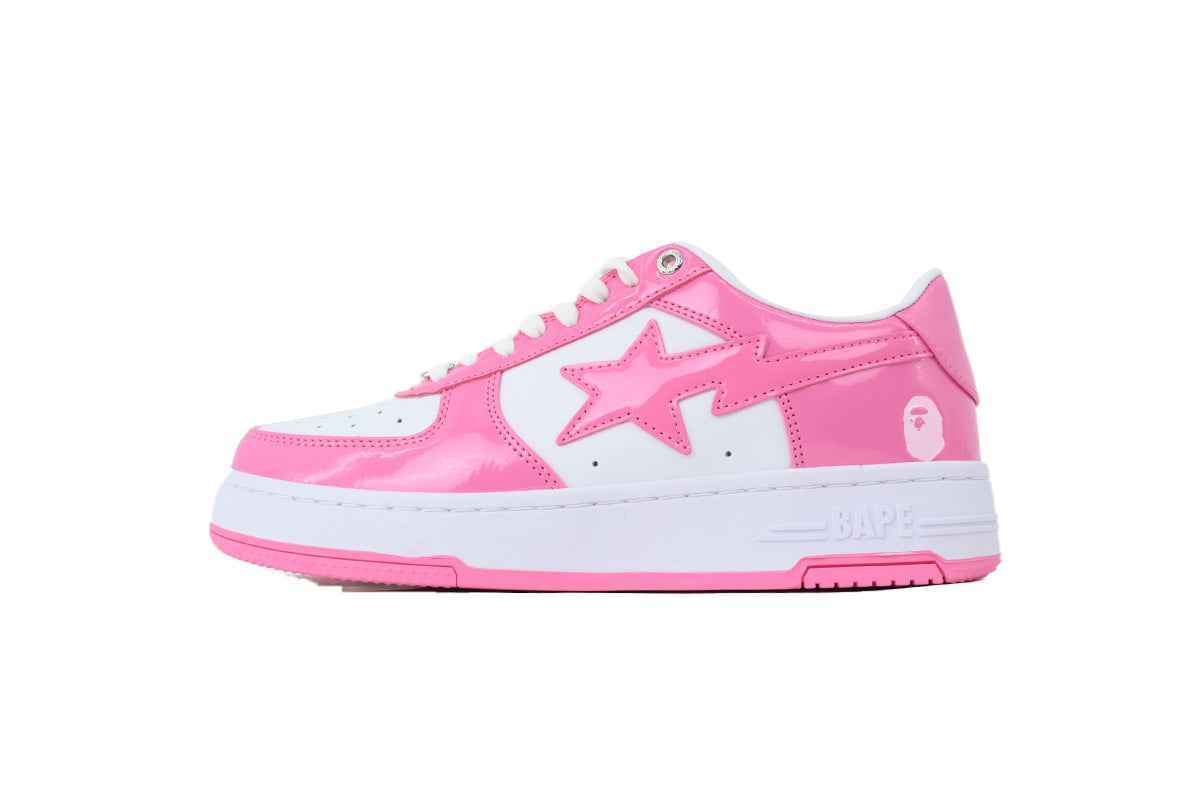 BATHING APE Peach Red/ White