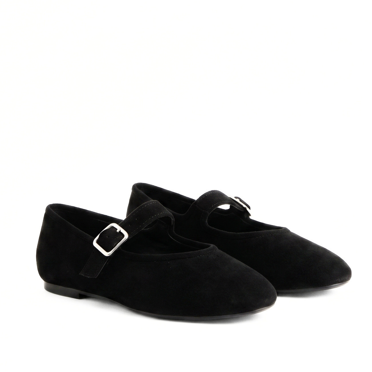 Ashley Suede Mary Jane Flats