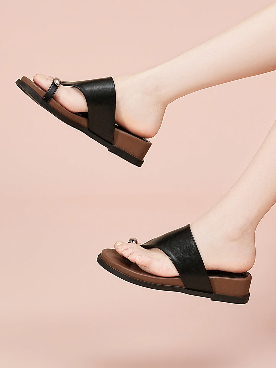 Toe Ring Platform Slide Sandals - Skipkicks