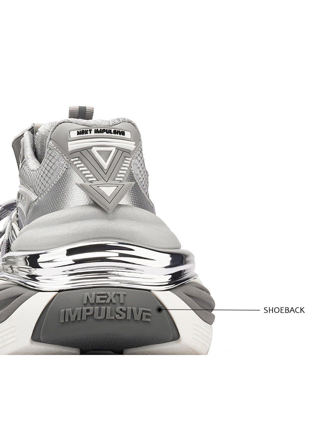Silver Power Platform Sneakers - Skipkicks