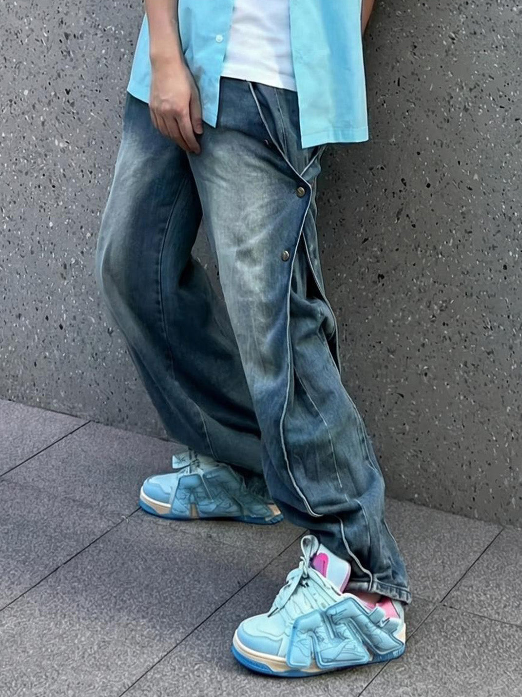 Blue Whirlwind Duotone Skate Sneakers - Skipkicks