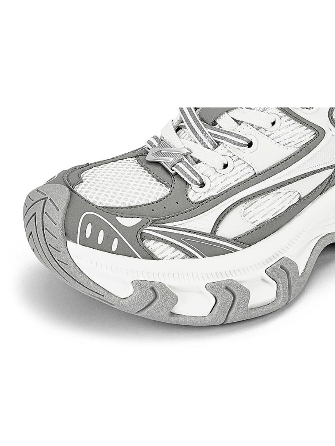 Gray-Teal Papillon Platform Sneakers