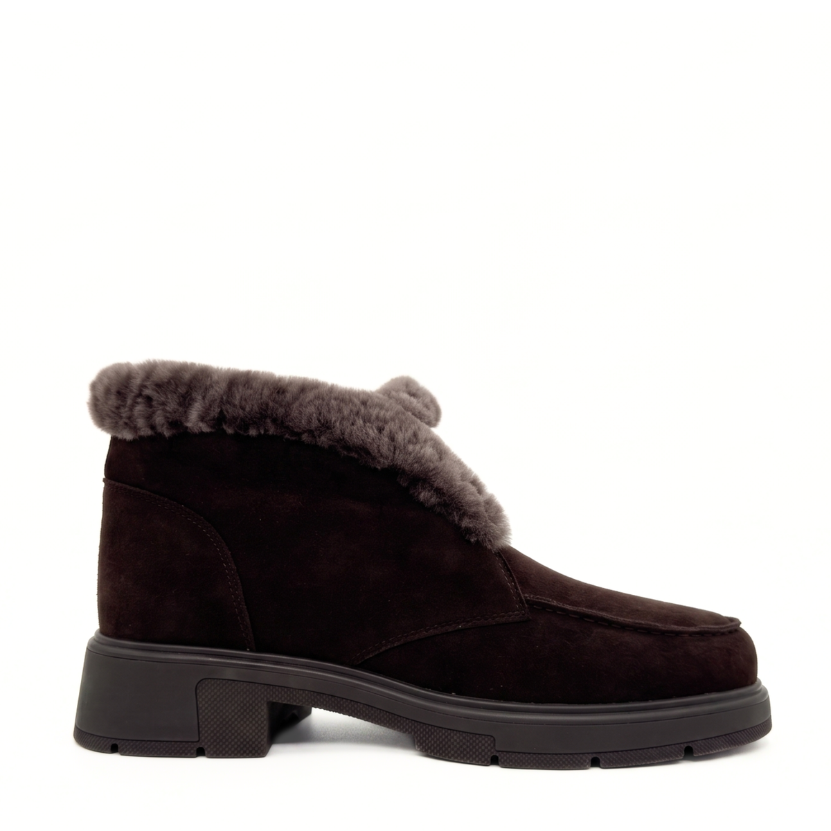 Meredith Suede Shearling Ankle Boot