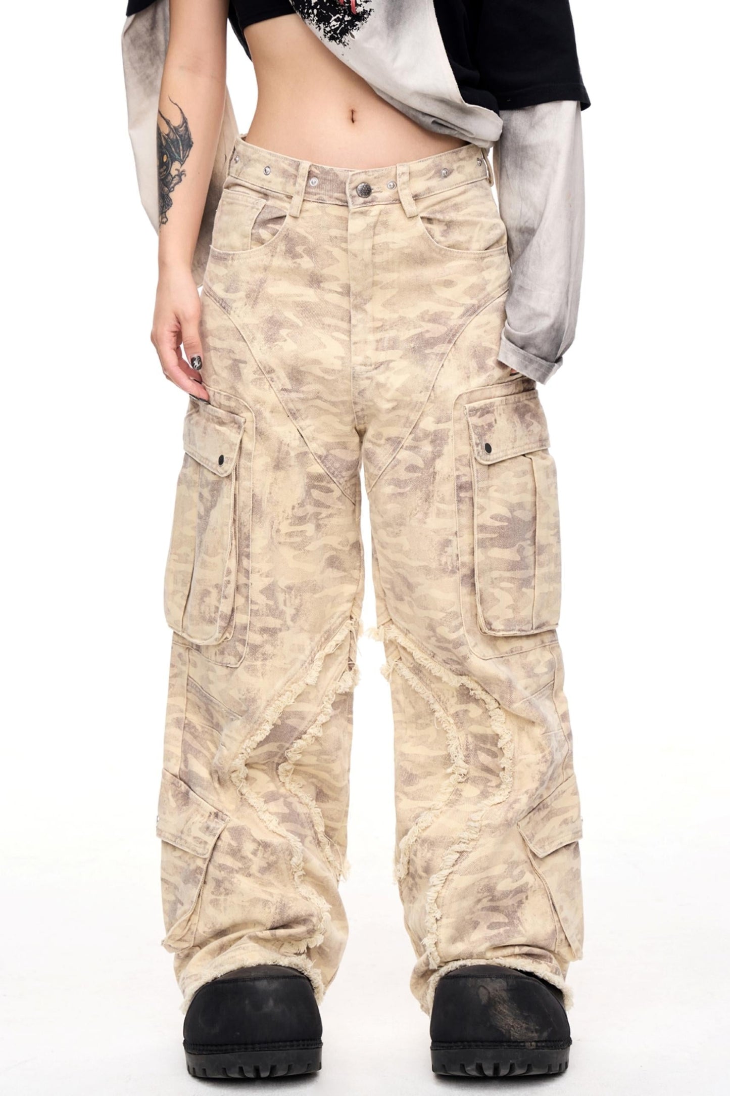 Men's Retro Straight-Leg Cargo Pants for Effortless Style