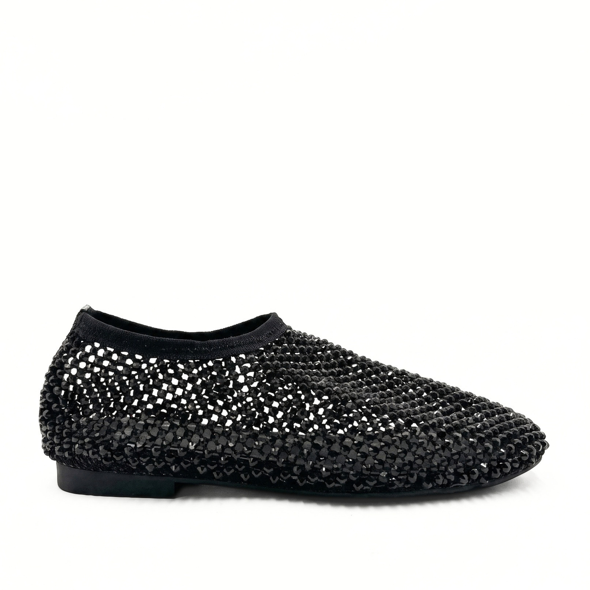 Delilah Rhinestone Mesh Flats