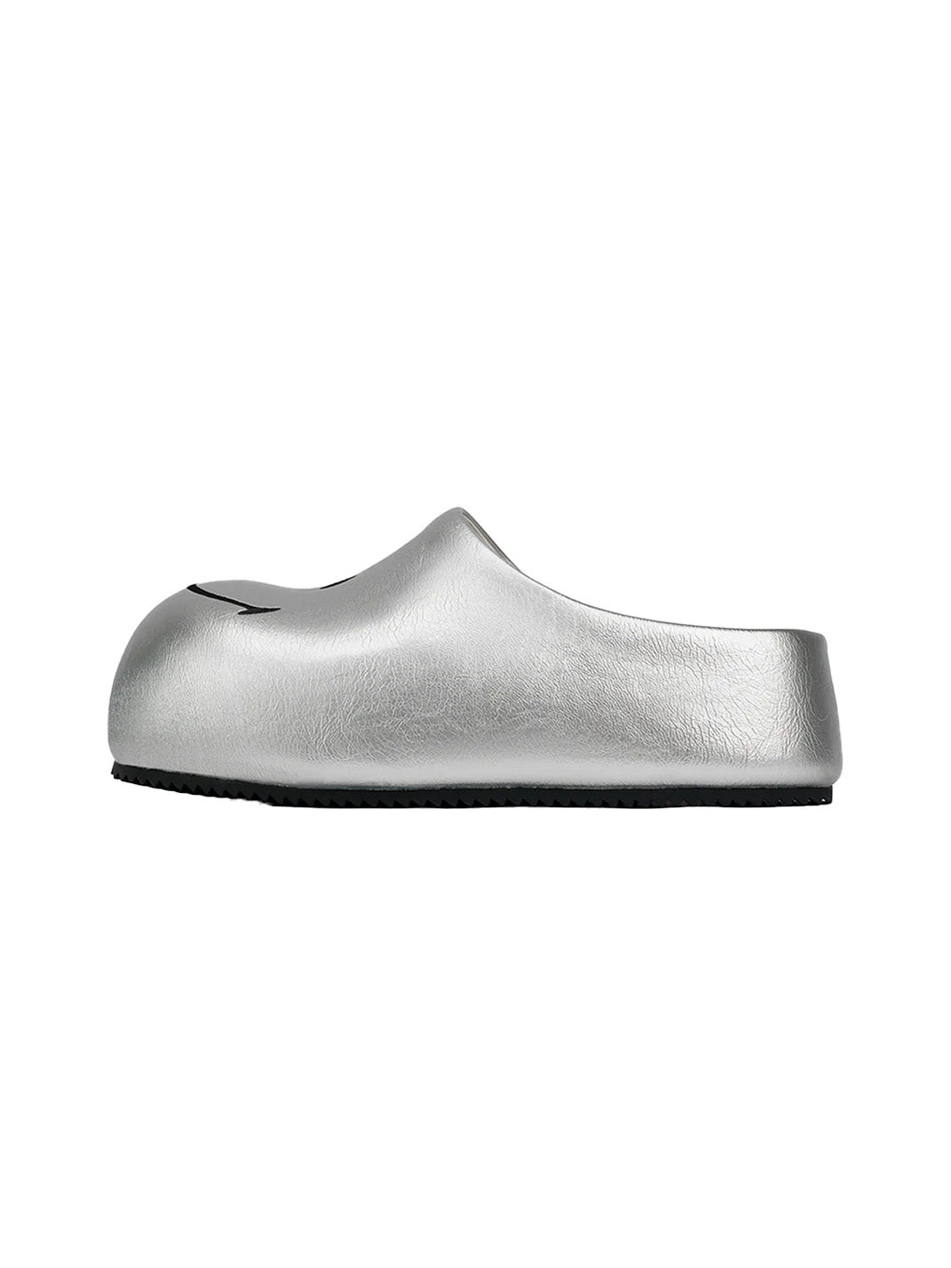 Silver Chunky Slip-On Mule Sandals - Skipkicks