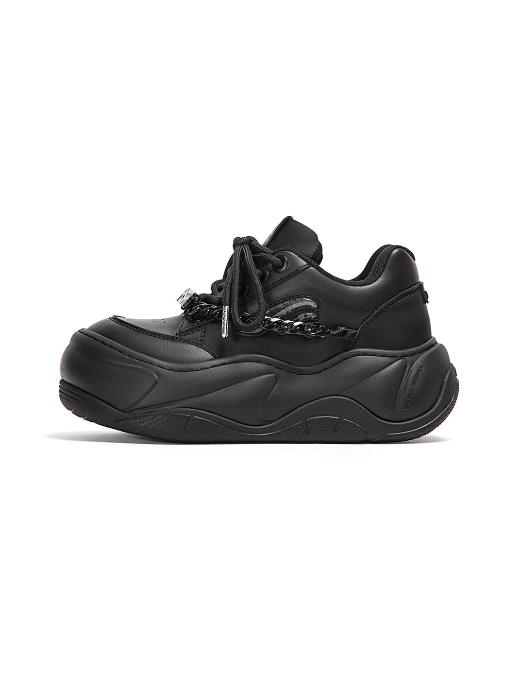 Black WiFi 2.0 Detachable Chain Chunky Sneakers - Skipkicks