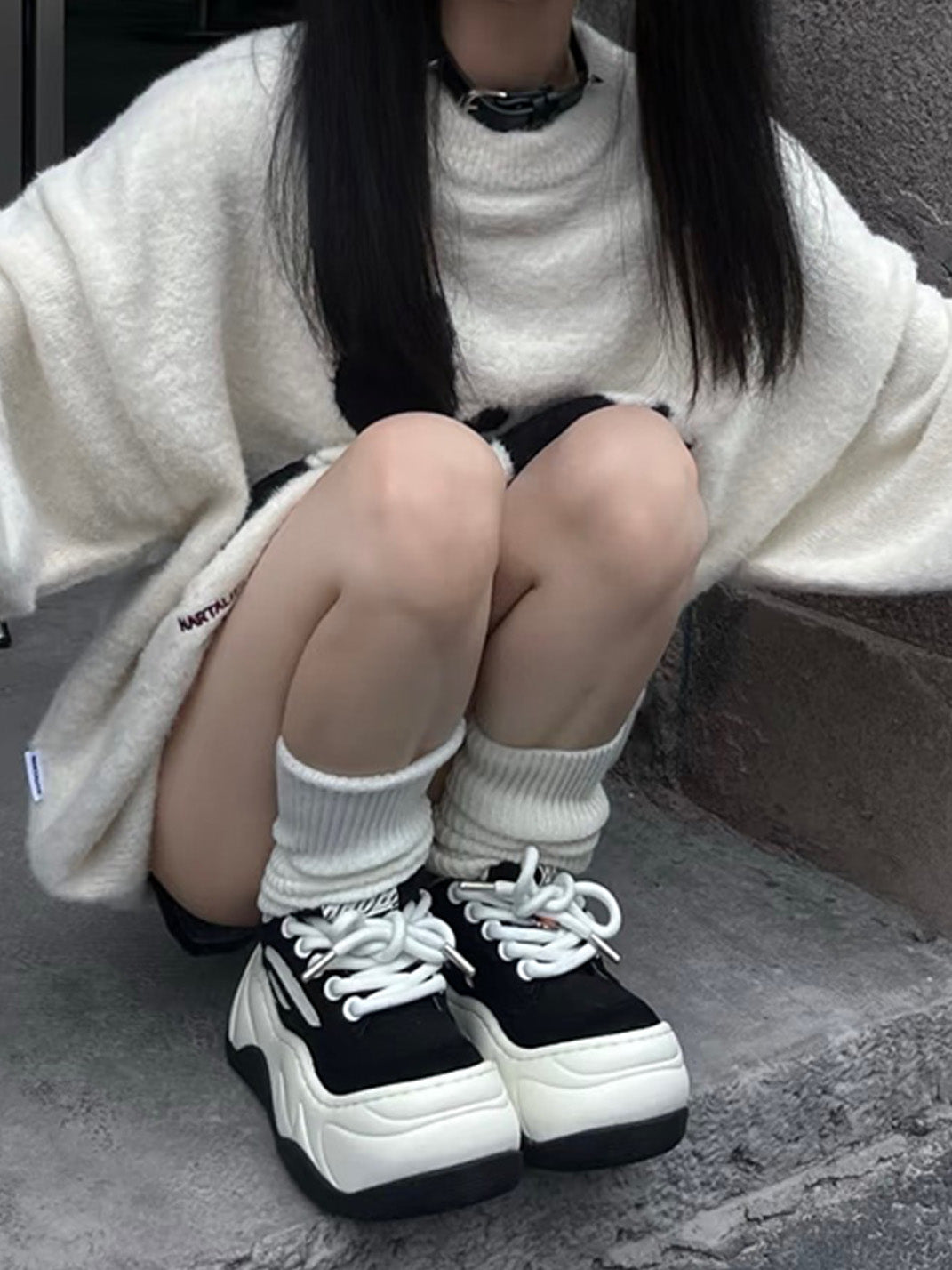 Black WiFi 2.0 Wave Canvas Platform Sneakers - Skipkicks