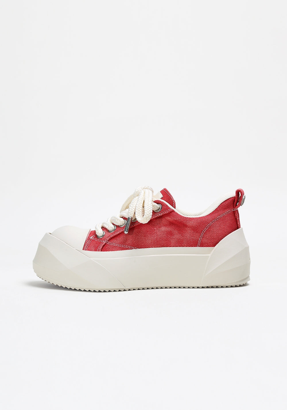Denim Bare Look Washed Platform Sneakers - Skipkicks