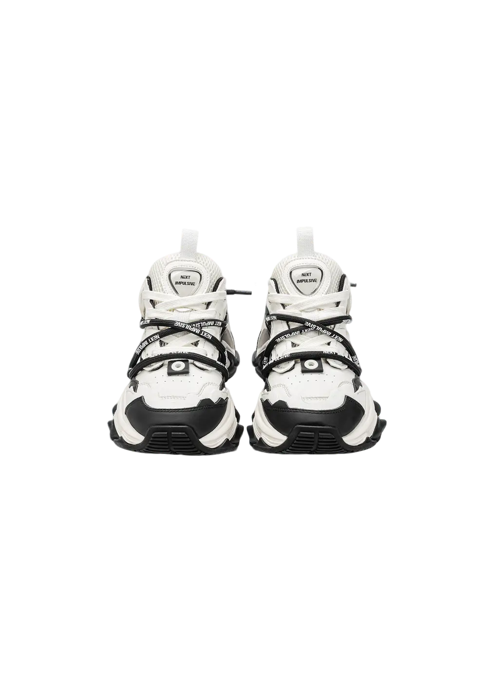 Black Impulse Layered Dad Sneakers - Skipkicks