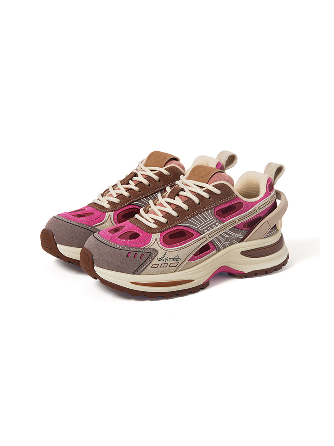 Color-Block Chunky Platform Running Sneakers - Skipkicks