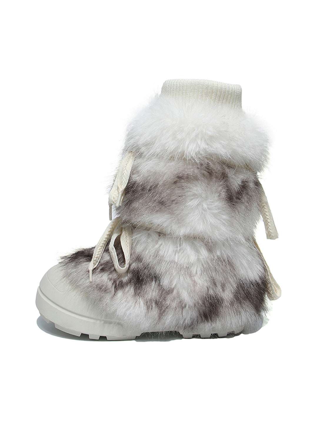 Black Fur-Lined Mid-Top Platform Ankle Boots - Skipkicks