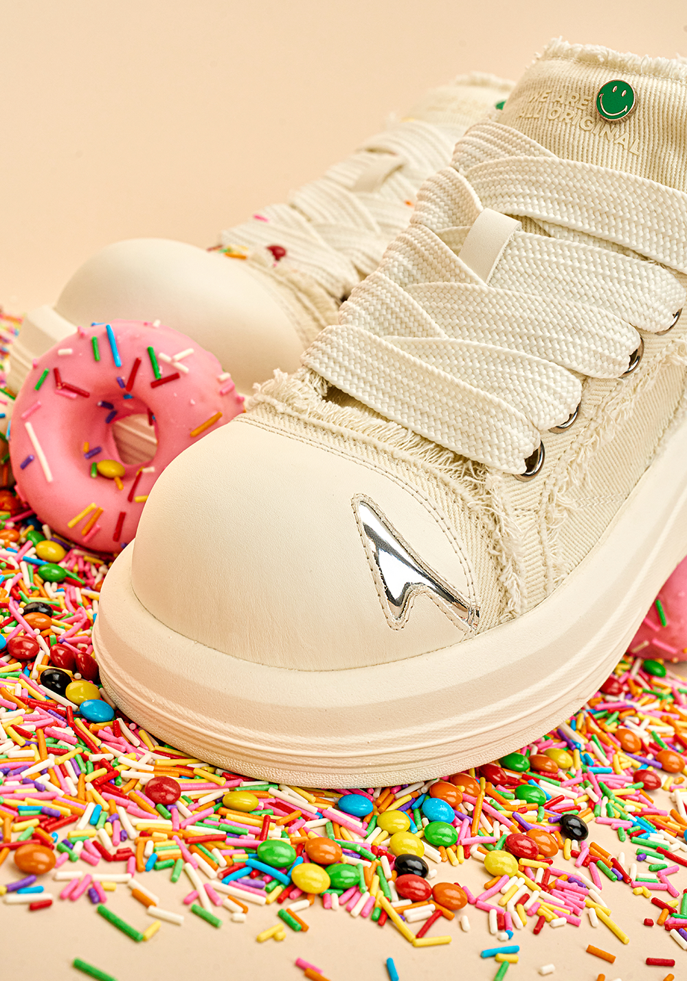 White Beluga Platform Skate Sneakers - Skipkicks