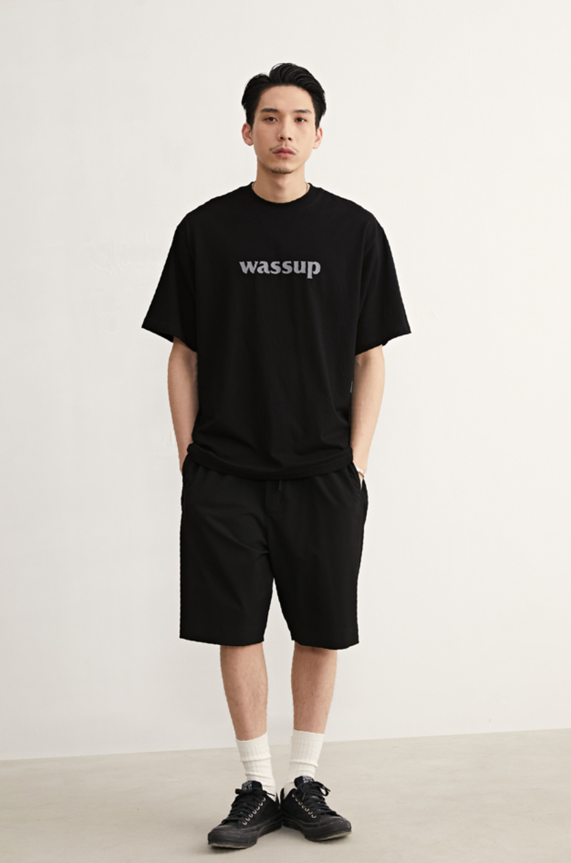 Bold Big Logo Print Basic Tee