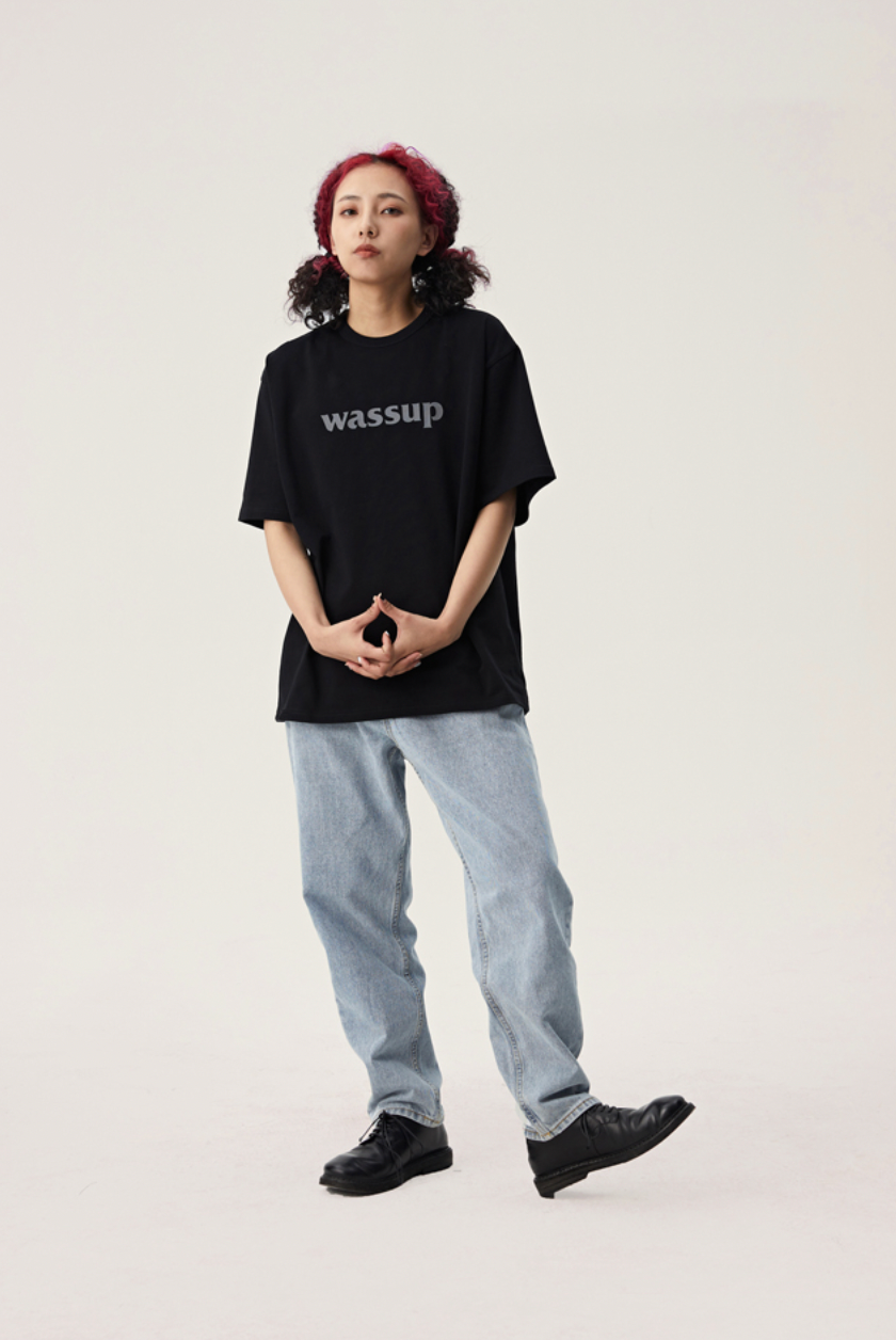 Bold Big Logo Print Basic Tee