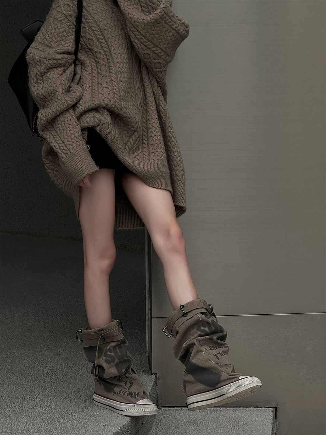 Desert Chunky Platform Lace-Up Tall Boots