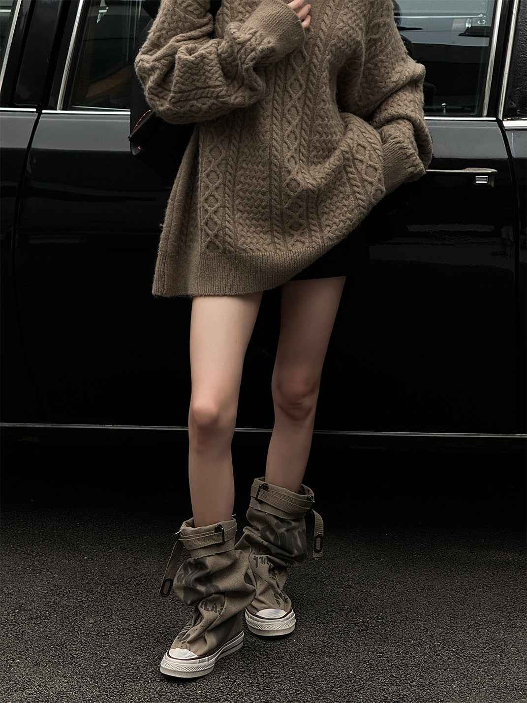 Desert Chunky Platform Lace-Up Tall Boots