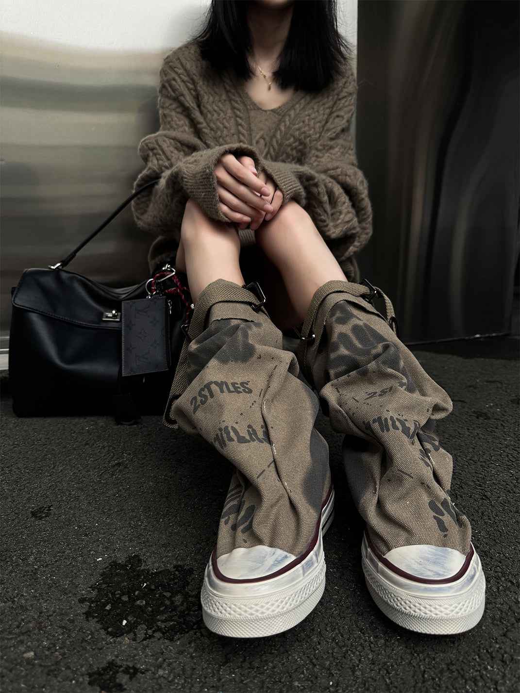 Desert Chunky Platform Lace-Up Tall Boots