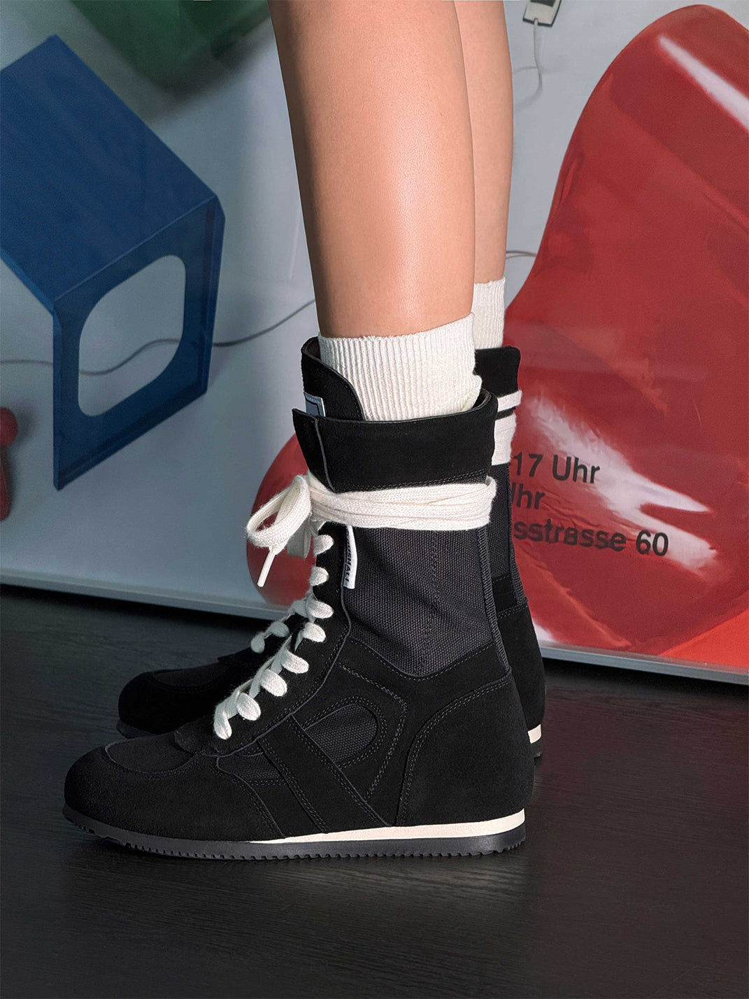 Black Knockout Hybrid Boxing Trainer Boots - Skipkicks