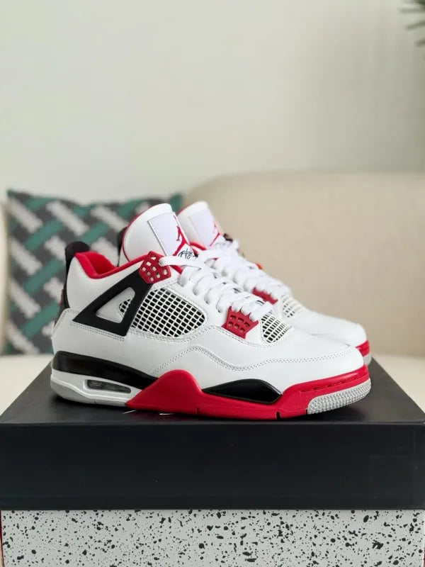 Air Jordan 4 Retro Sneakers – Fire Red Edition