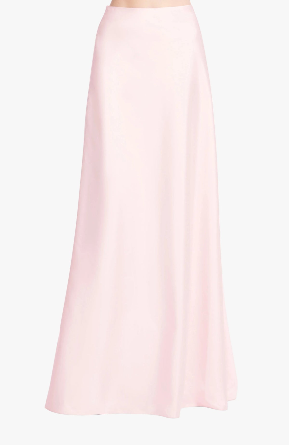 Taffeta Bias Long Skirt Blush